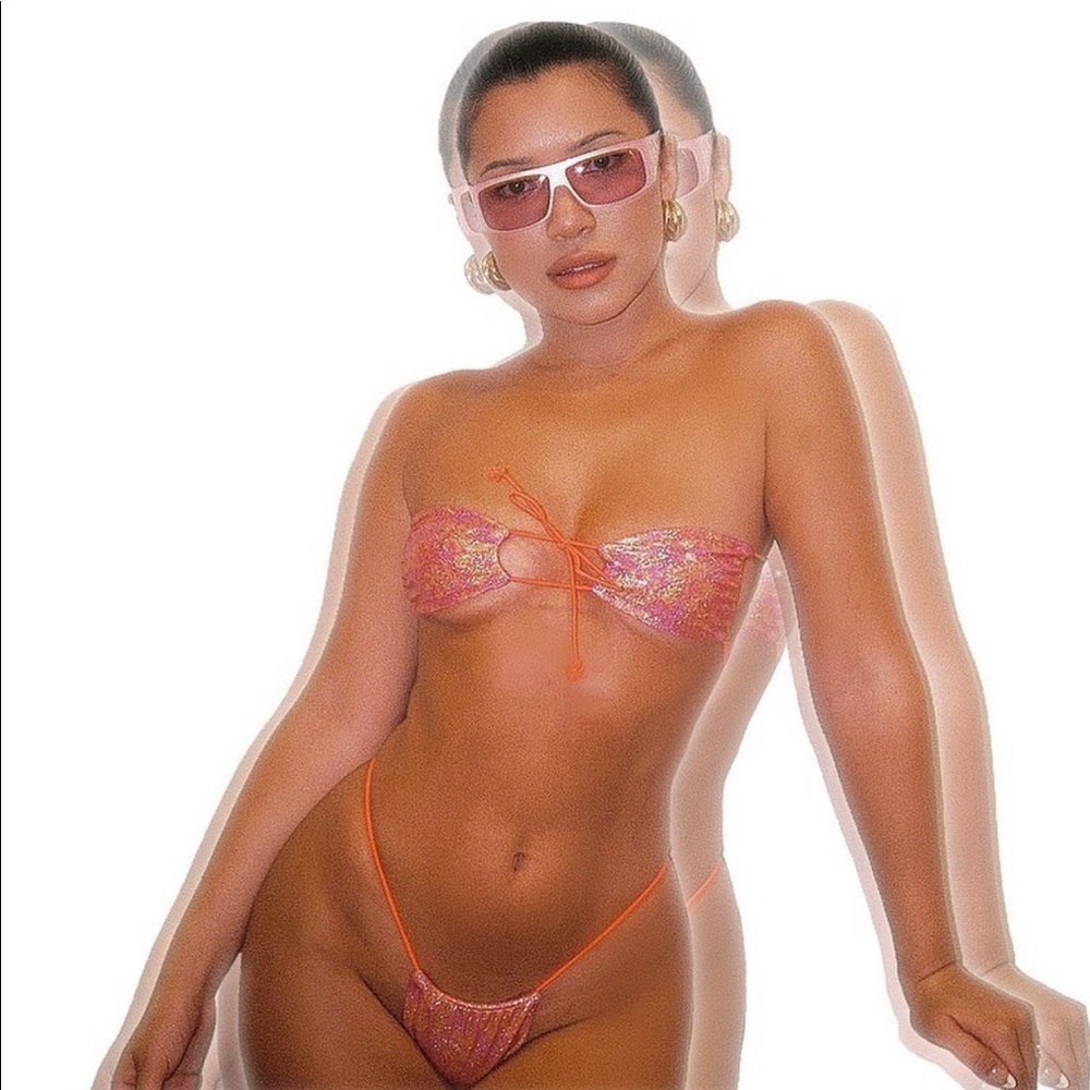 Pink baby bikini set